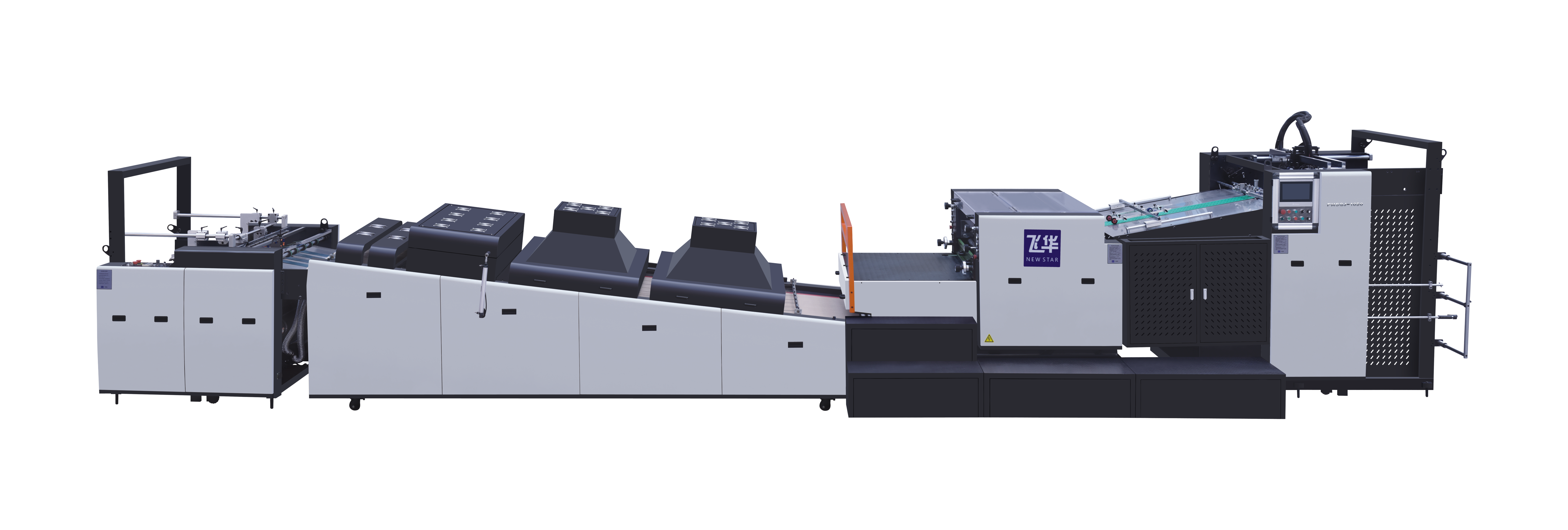 senaste innovationen helautomatisk höghastighets hel/delvis UV-poleringsmaskin FHSGJ 1050/1450-serien